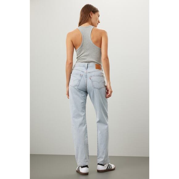 Levi's 501 Blue 100% Cotton Denim Patchwork Freehand Folk Jeans Size W 32 L 30 - Picture 3 of 16